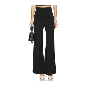Ripley Rader Ponte Knit Wide Leg Pants, Black; Made in USA